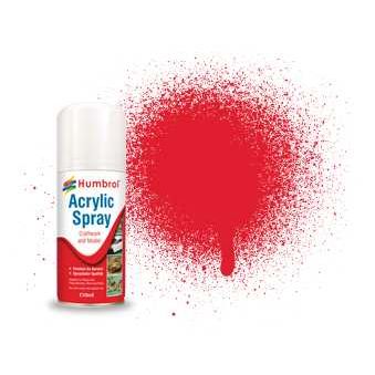Barva ve spreji Humbrol akryl AD6019 - No 19 Red - Gloss - 150ml