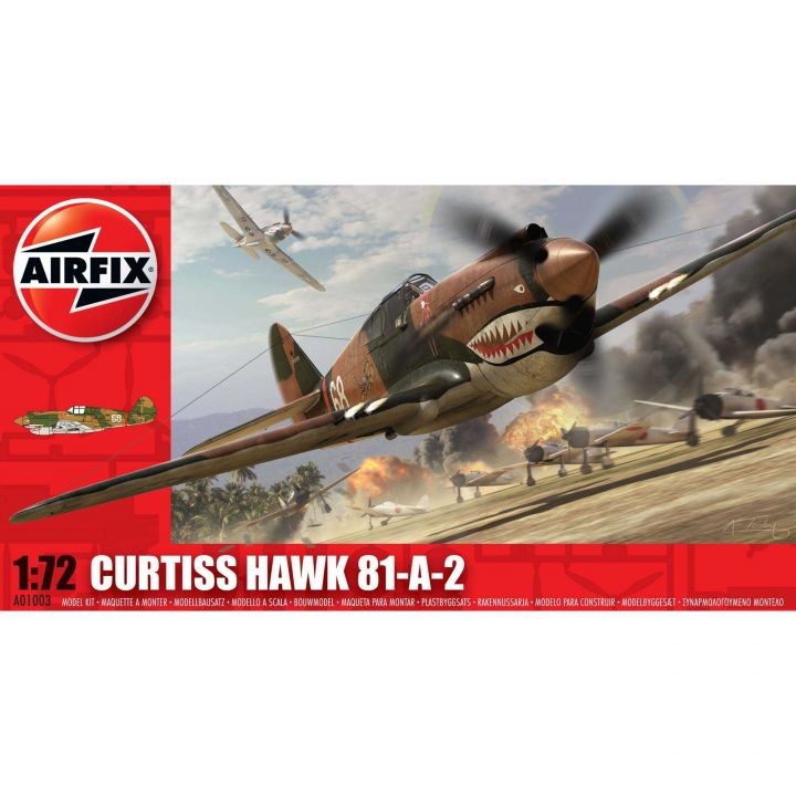 Plastikov model letadla Curtis P-40B Tomahawk (1:72) - Airfix A01003