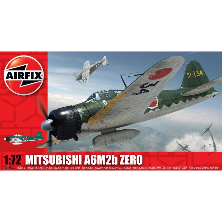 Plastikov model letadla Mitsubishi Zero A6M2b (1:72) - Airfix A01005