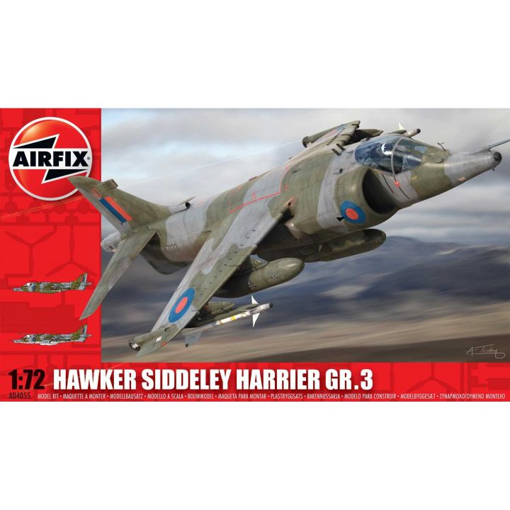 Plastikov model letadla Hawker Siddeley Harrier GR3 (1:72) - Airfix A04055