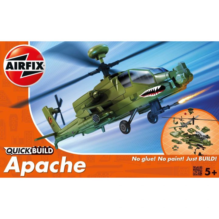 Plastikov model vrtulnku Boeing Apache - Quick Build, zacvakvac jako LEGO - Airfix J6004