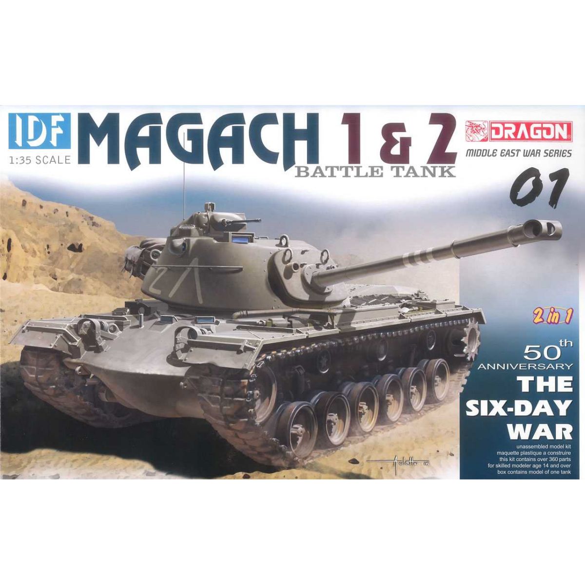 Plastikov model tanku 1/35 IDF Magach 1 & 2 (2 in 1) (1:35) - Dragon 3565