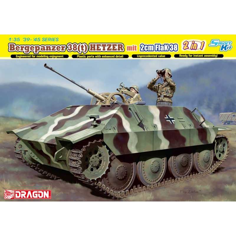 Plastikov model tanku Jagdpanzer 38 mit 2cm FlaK 38 (Smart Kit) (1:35) - Dragon 6399