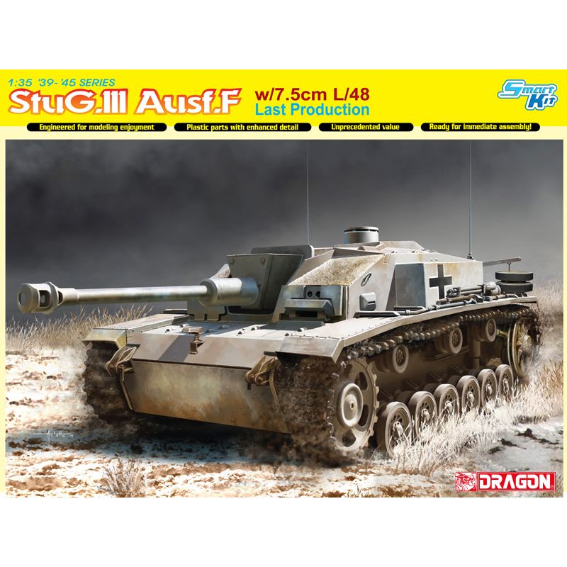 Plastikov model tanku StuG.III Ausf.F w/7.5cm L/48 Last Production (Smart Kit) (1:35) - Dragon 6756