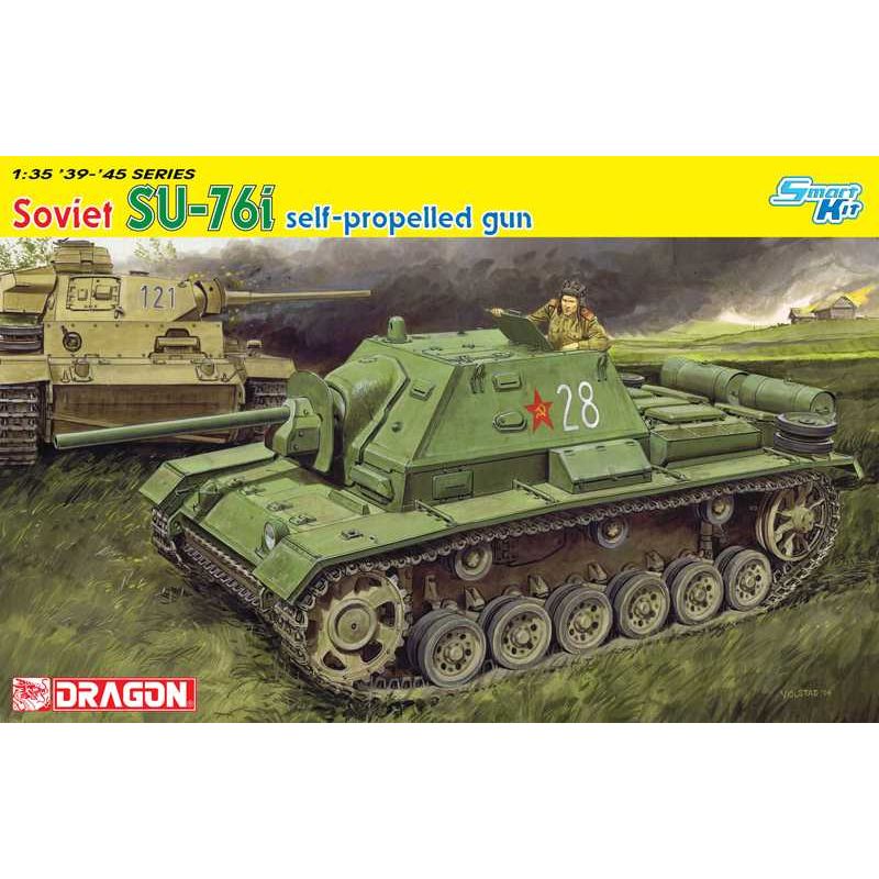 Plastikov model tanku 1/35 Su-76i - Smart Kit (1:35) - Dragon 6838