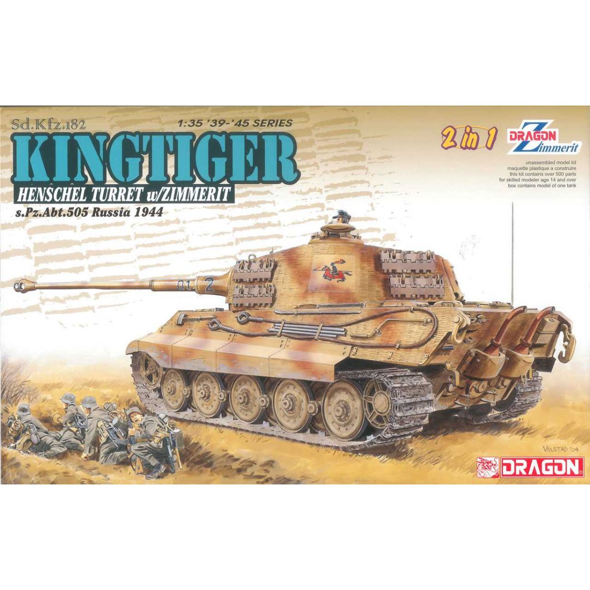 Plastikov model tanku Sd.Kfz.182 Kingtiger (1:35) - Dragon Model kit tank 6840