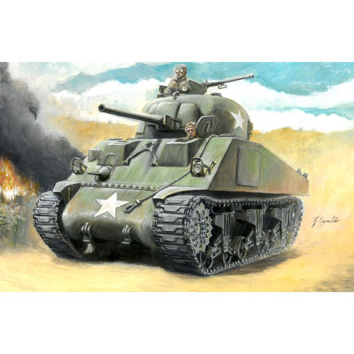 Plastikov model tanku M4 SHERMAN 75mm (1:56) - Italeri Wargames tank 15651