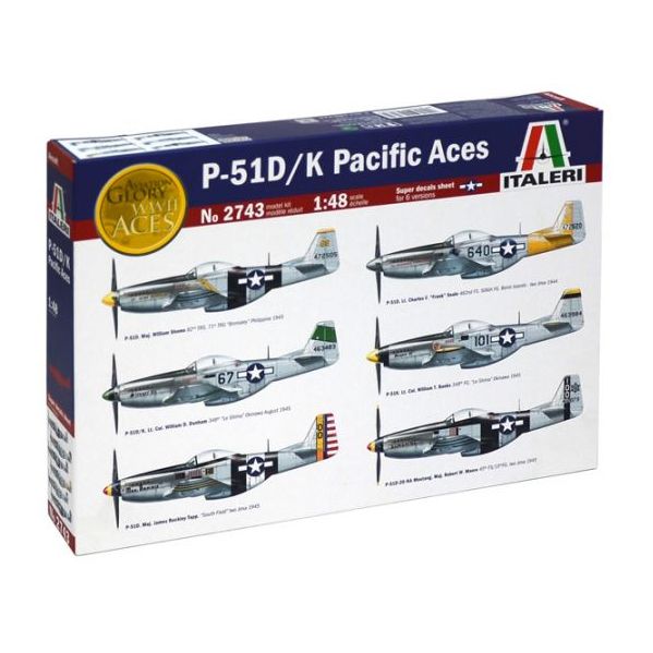 Plastikov model letadla P51 D/K PACIFIC ACES (1:48) - Italeri 2743