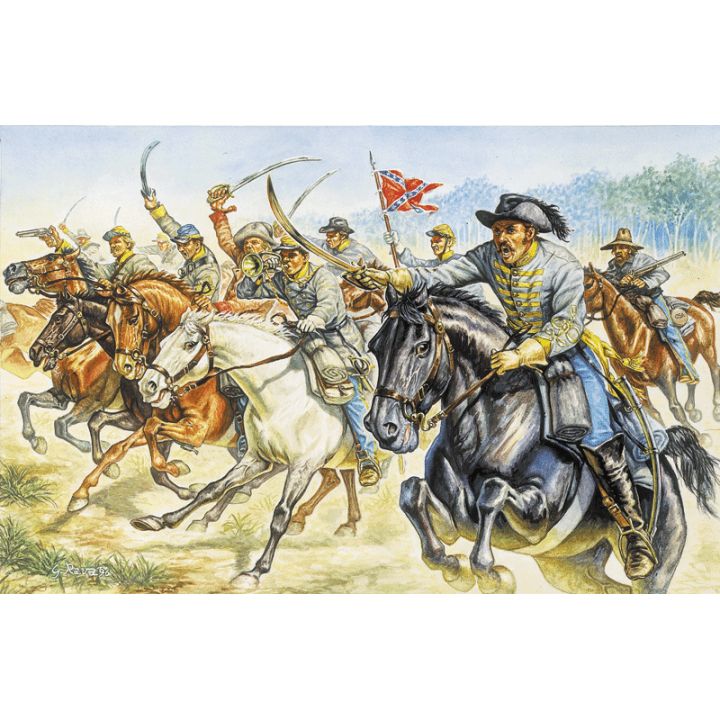 Plastov figurky CONFEDERATE CAVALRY (AMERICAN CIVIL WAR) (1:72) - Italeri 6011