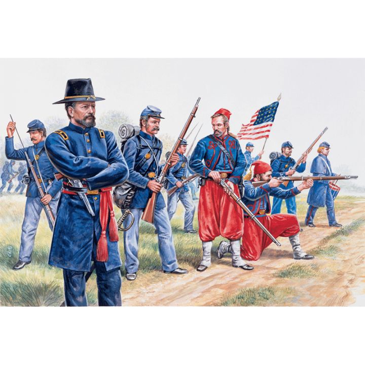 Plastov figurky UNION INFANTRY / ZUAVES (AMERICAN CIVIL WAR) (1:72) - Italeri 6012