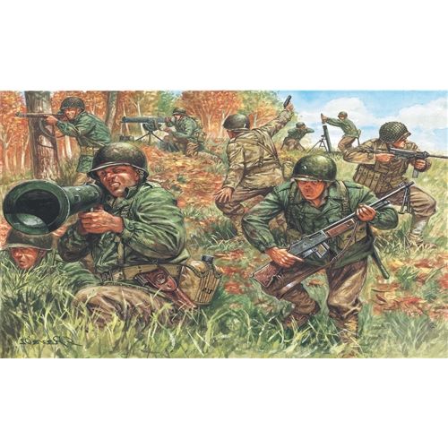 Plastov figurky WWII - AMERICAN INFANTRY (1:72) - Italeri 6046