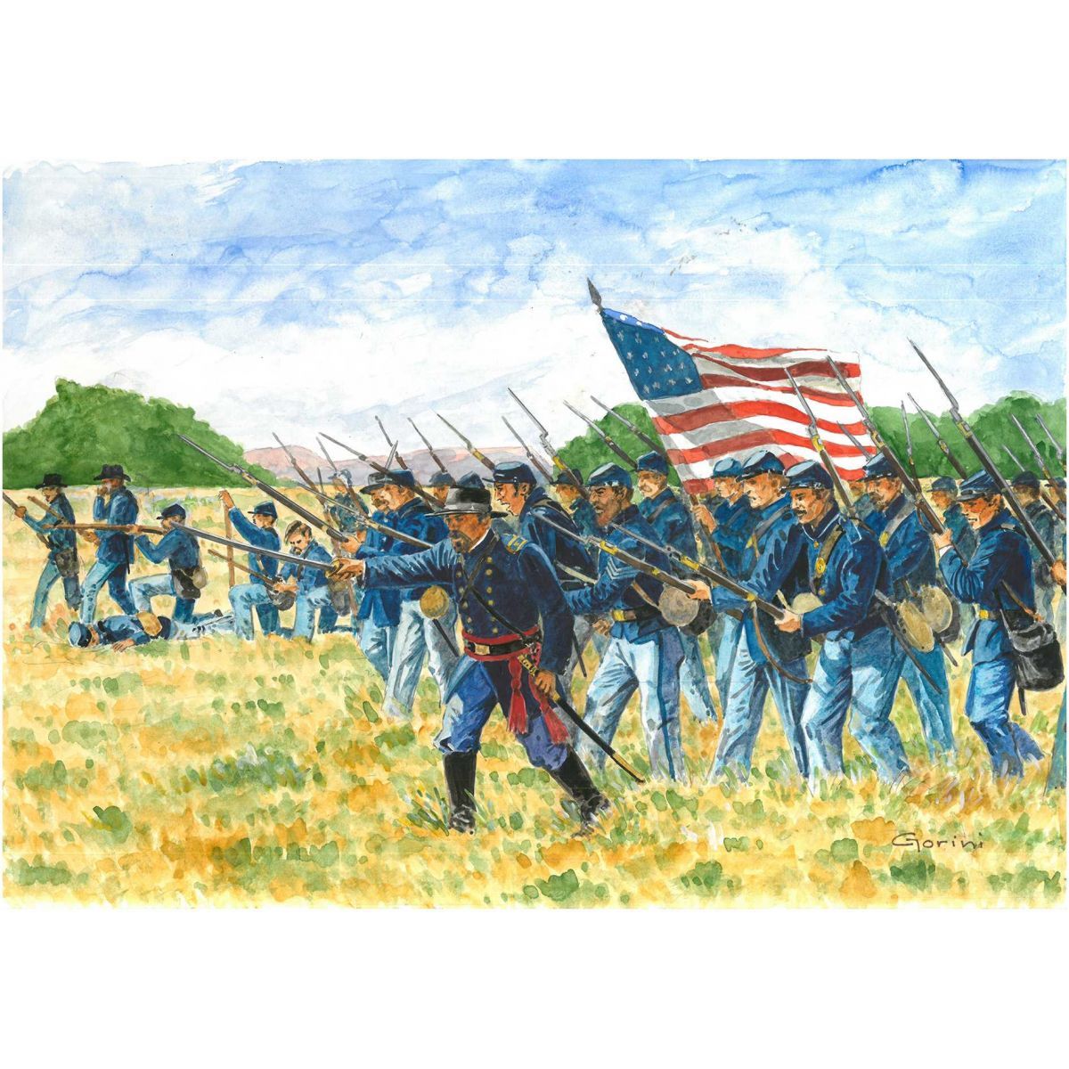 Plastov figurky UNION INFANTRY (AMERICAN CIVIL WAR) (1:72) - Italeri 6177