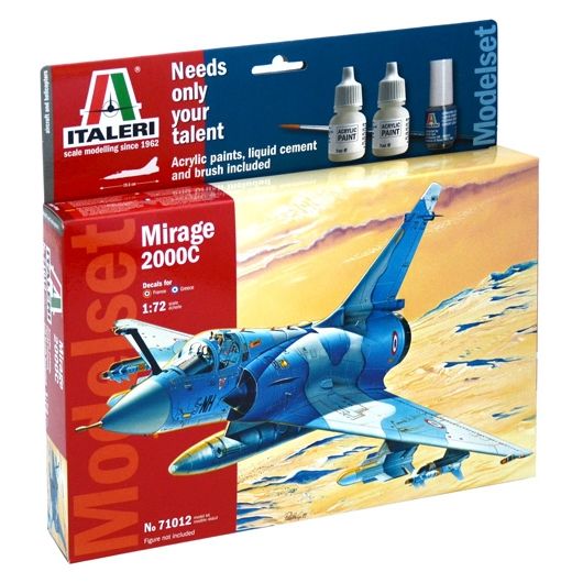 Plastikov model letadla MIRAGE 2000C (1:72) - Model Set, vetn barev a lepidla - Italeri 71012