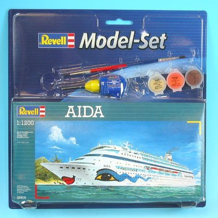 Plastikov model lod AIDA (1:1200) - ModelSet, vetn barev a lepidla - Revell 65805