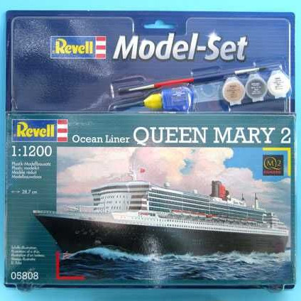 Plastikov model lod QUEEN MARY 2 (1:1200) - ModelSet, vetn barev a lepidla - Revell 65808