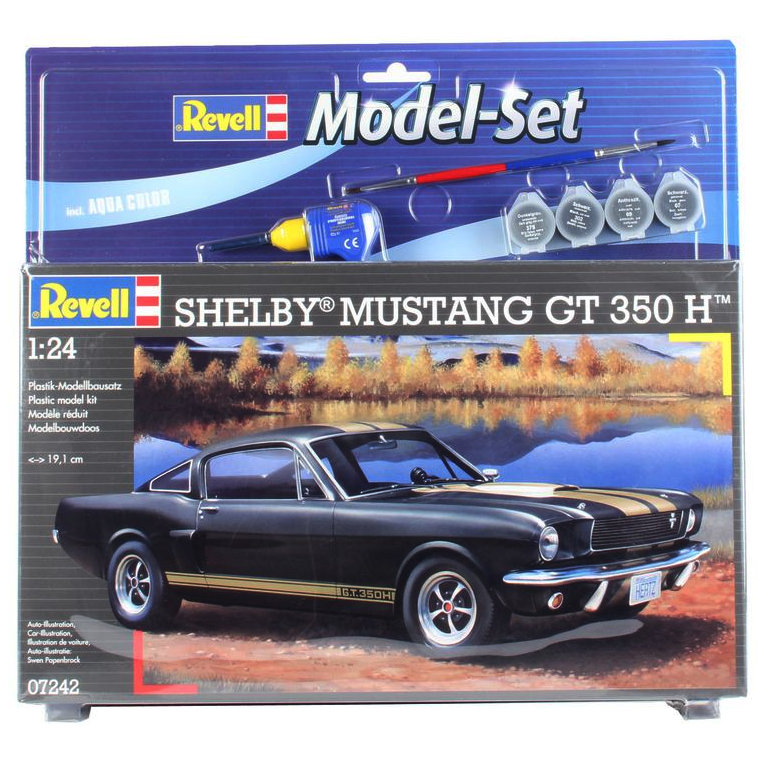 Plastikov model auta Shelby Mustang GT 350 (1:24) - ModelSet, vetn barev a lepidla - Revell 67242