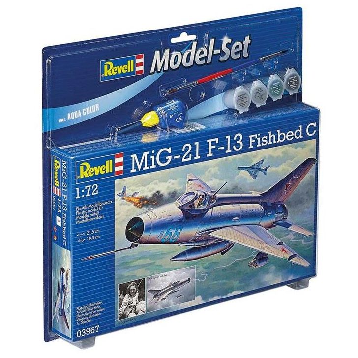 Plastikov model letadla MiG-21 F-13 Fishbed C (1:72) - ModelSet, vetn barev a lepidla - Revell 63967