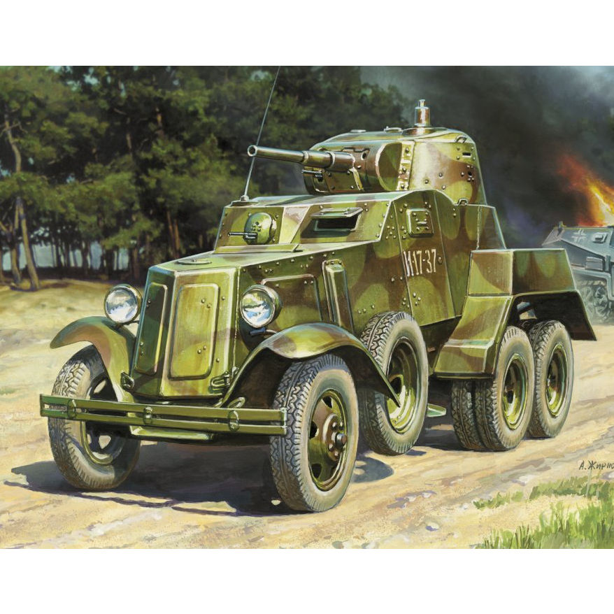 Plastikov model vozidla Soviet Armored Car BA-10 (1:35) - Zvezda 3617