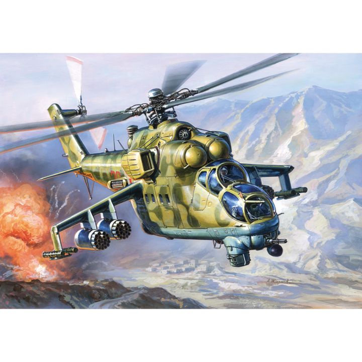 Plastikov model vrtulnku MIL MI-24V/VP Hind E (1:72) - Zvezda 7293