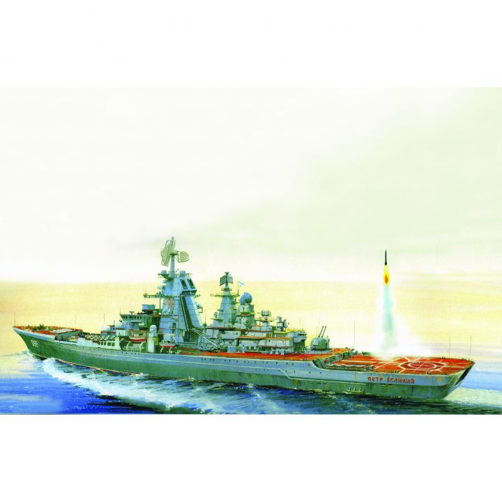Plastikov model lod Russian Battlecruiser Pjotr Velikij (1:700) - Zvezda 9017