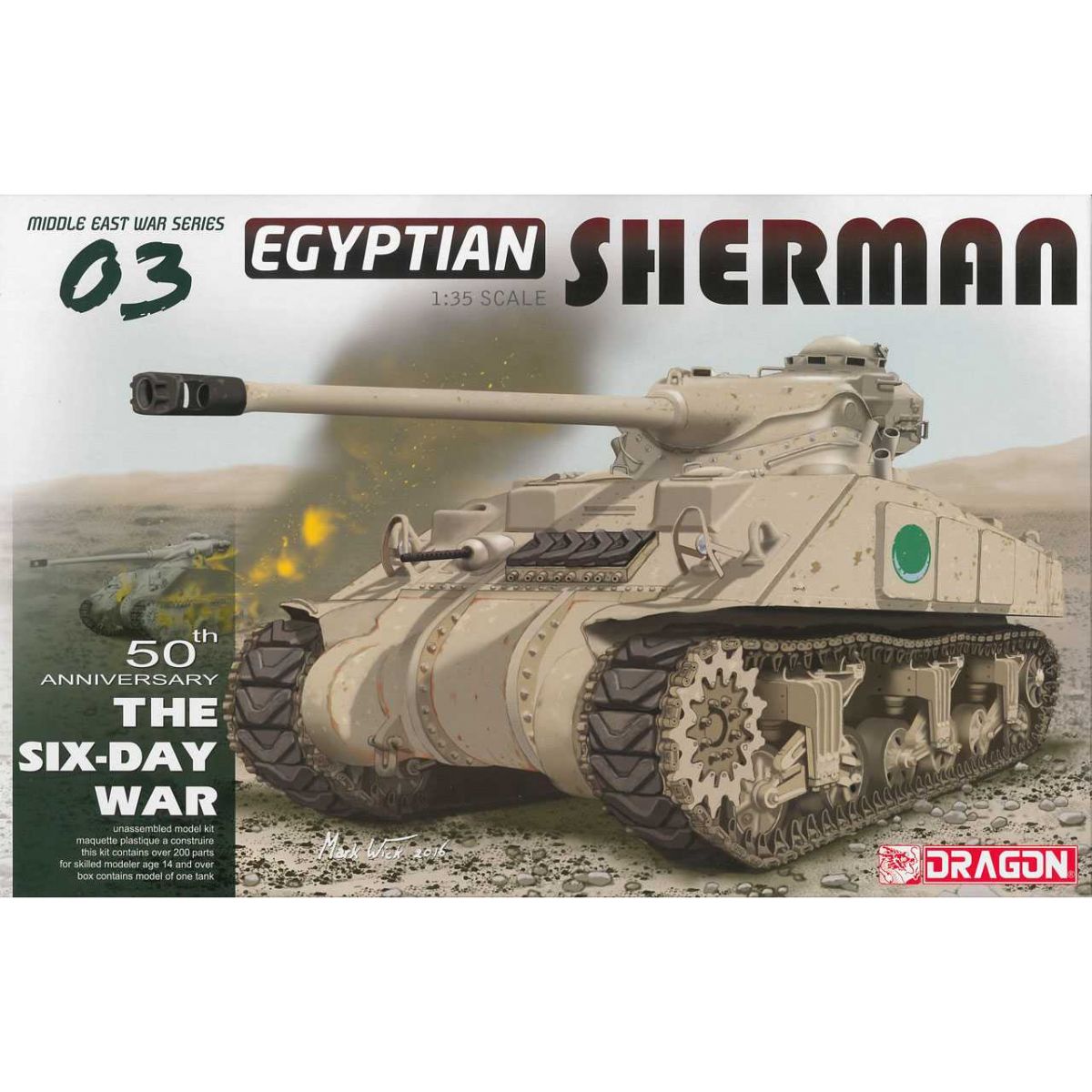 Plastikov model tanku EGYPTIAN SHERMAN (1:35) - Dragon 3570