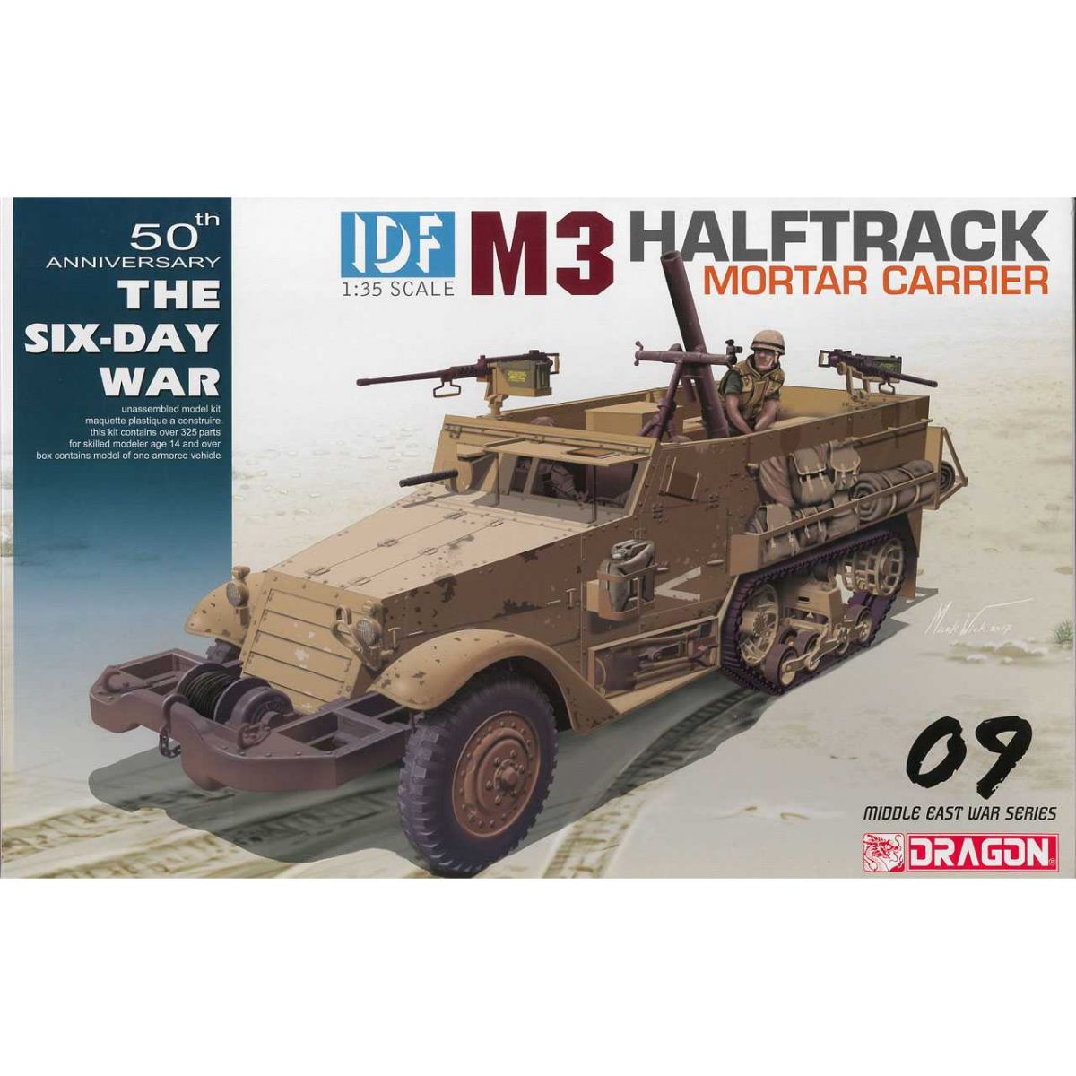 Plastikov model vozidla IDF M3 Halftrack Mortar Carrier (1:35) - Dragon 3597