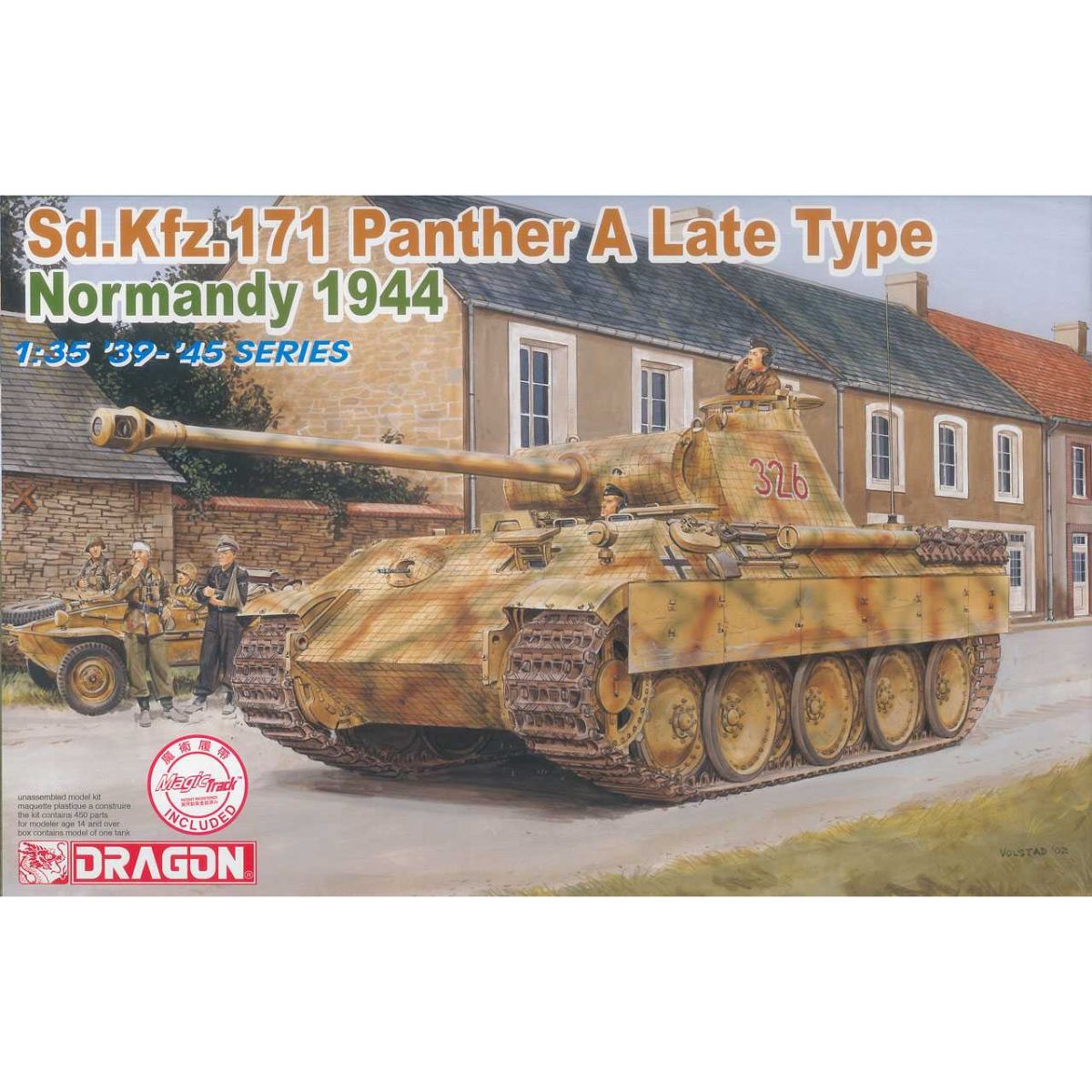 Plastikov model tanku Sd.Kfz. 171 PANTHER A LATE TYPE, NORMANDY 1944 (1:35) - Dragon 6168