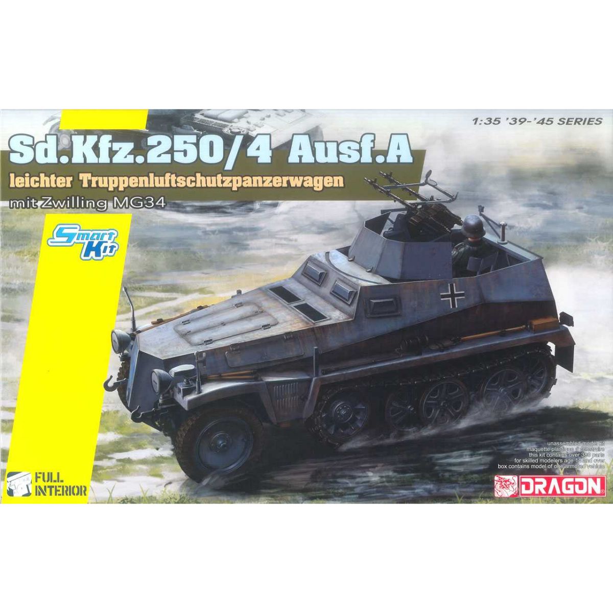 Plastikov model vozidla Sd.Kfz.250/4 Ausf A, leichter Truppenluftschtzpanzerwagen (1:35) - Dragon 6878