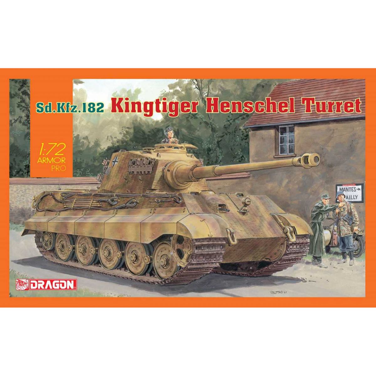 Plastikov model tanku Sd.Kfz.182 Kingtiger Henschel Turret (1:72) - Dragon 7558