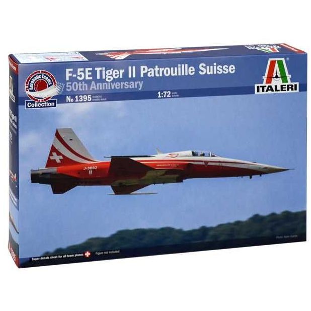 Plastikov model letadla F-5E TIGER ll PATROUILLE SUISSE 50th Anniversary (1:72) - Italeri 1395