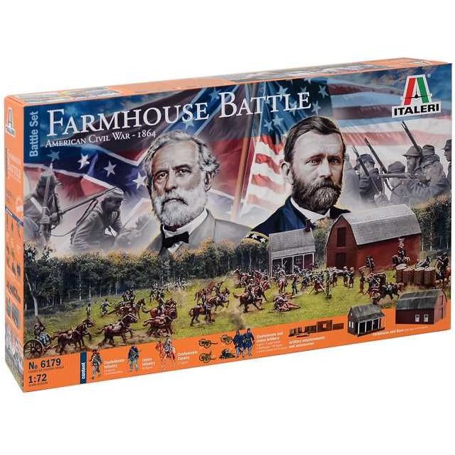 Plastikov model diorama FARMHOUSE BATTLE - AMERICAN CIVIL WAR 1864 - BATTLESET (1:72) - Italeri Wargames diorama 6179