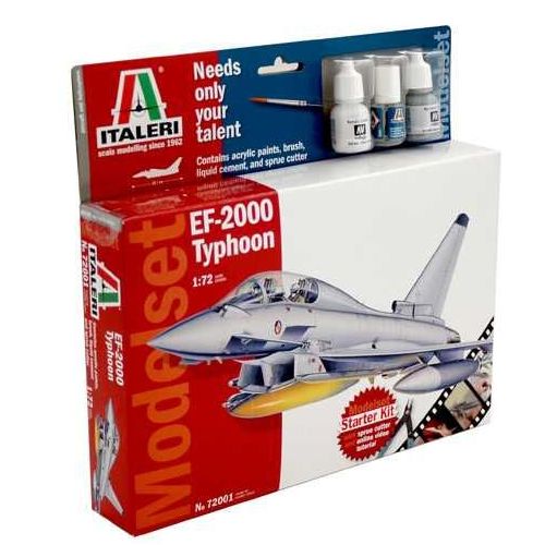 Plastikov model letadla EF-2000 TYPHOON (1:72) - Model Set, vetn barev a lepidla - Italeri 72001