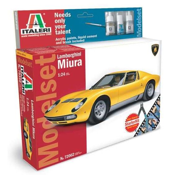 Plastikov model auta LAMBORGHINI MIURA (1:24) - Italeri Model Set auto 72002